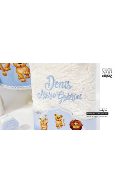 Trusou de botez cu broderie personalizata pentru baieti, Regele leu 26